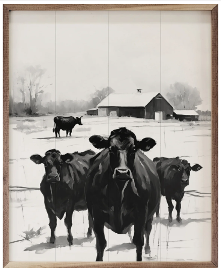 KH Cows In Pasture By Barn