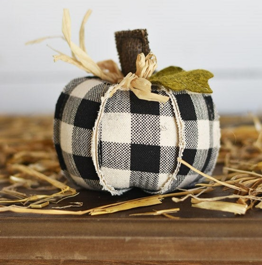 PD PD1917010 4.5″ MINI BLACK CHECK PUMPKIN