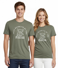 Load image into Gallery viewer, Tiffany &amp; Weller Easily Distracted By Cows Tshirt Heather Military Green
