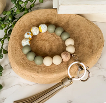Load image into Gallery viewer, Silicone Beaded Wristlet Keychain
