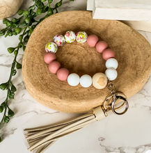 Load image into Gallery viewer, Silicone Beaded Wristlet Keychain
