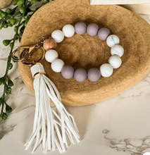 Load image into Gallery viewer, Silicone Beaded Wristlet Keychain
