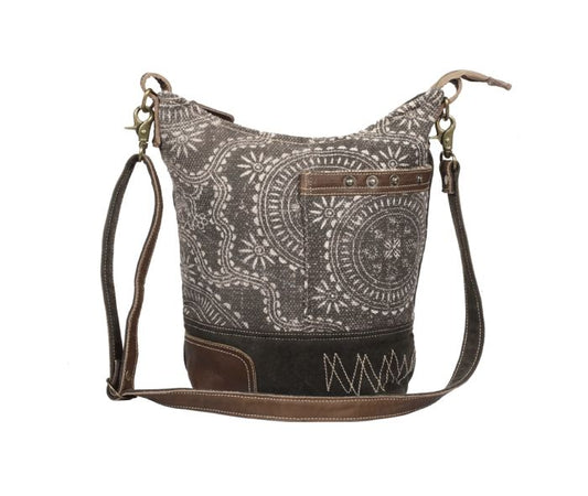 S1319 Myra Vintage Carved Shoulder bag