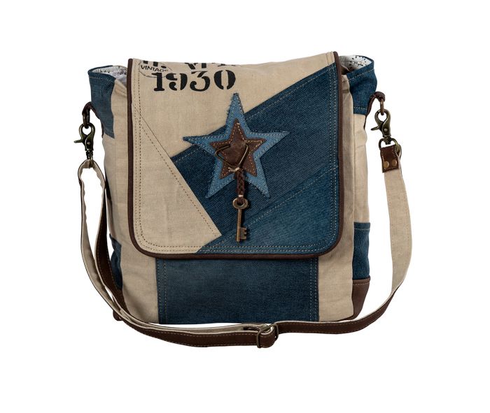 S8430 Myra Blue Star Key Shoulder Bag