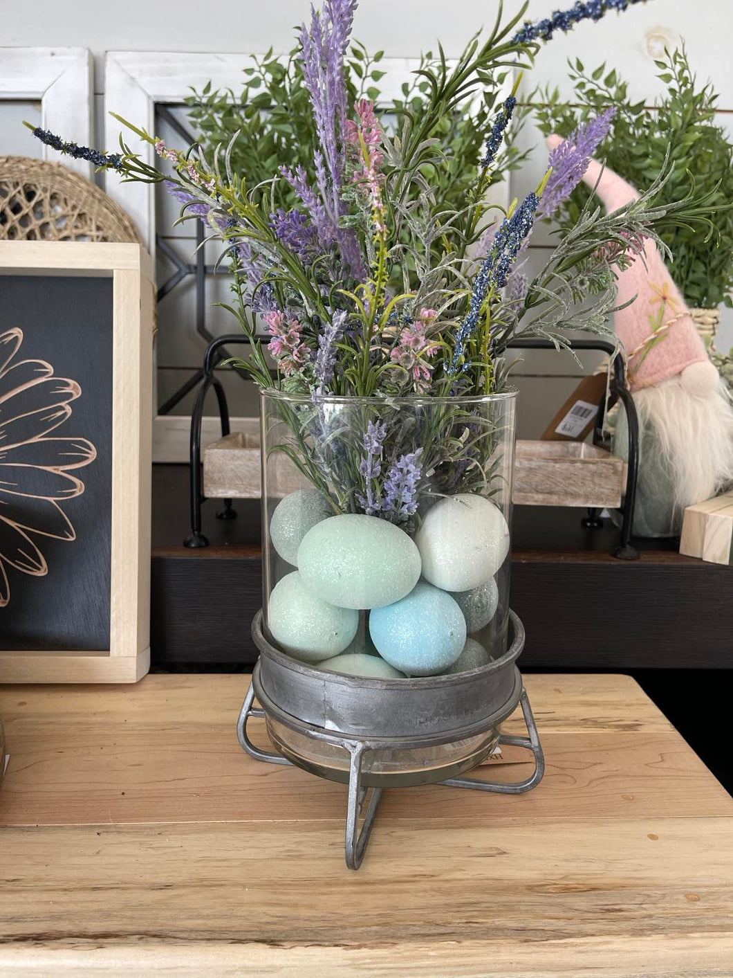 Combo Pack Vase With Eggs & Greenery