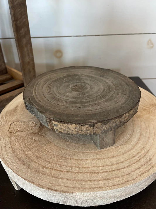 SB G2629 Small Grey Wood Riser 7"