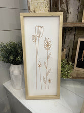 Load image into Gallery viewer, Flower Vertical 9X23 Wood Sign
