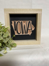 Load image into Gallery viewer, State Outline &amp; Name 5X5 Wood Sign
