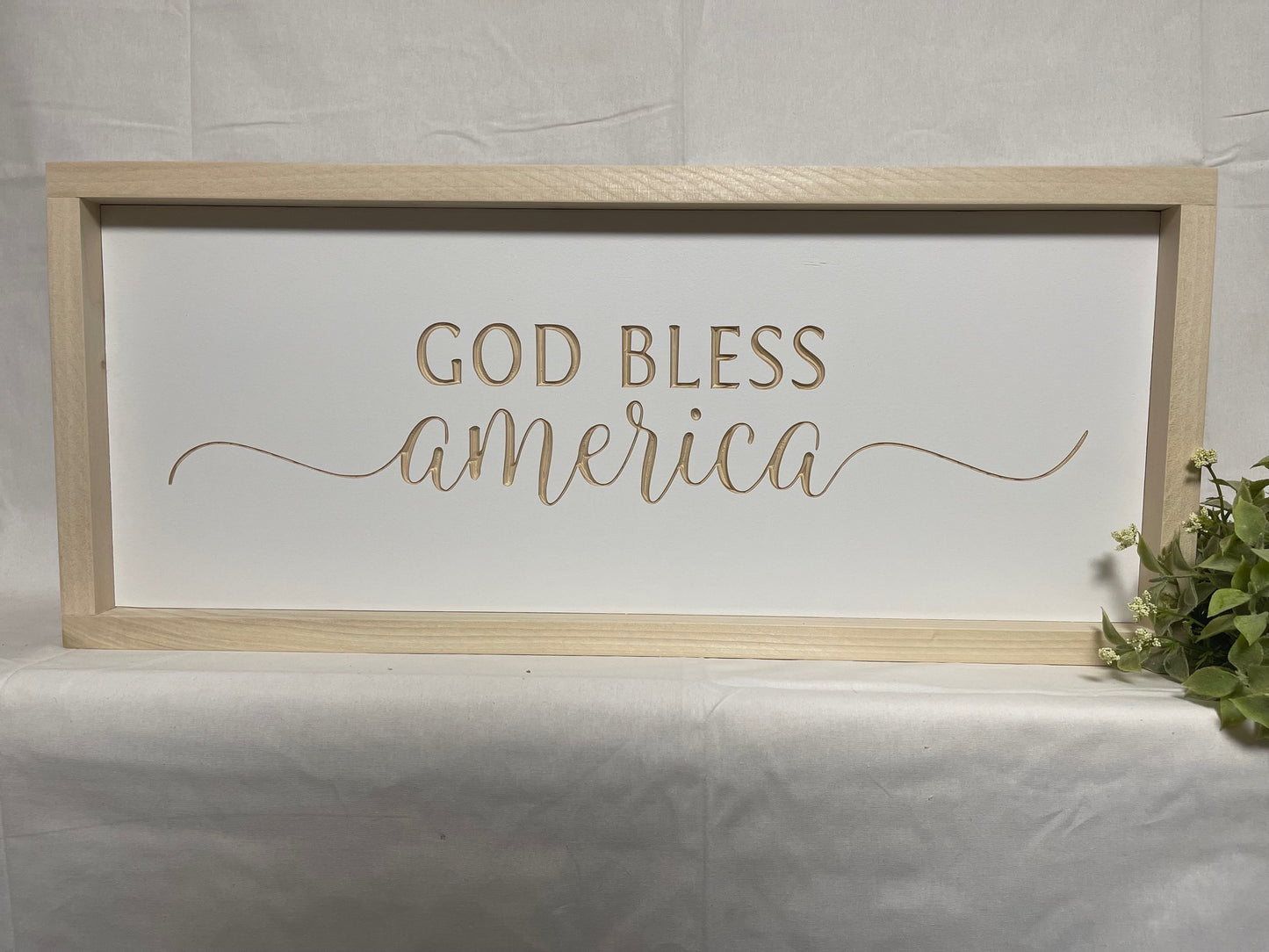 God Bless America 9X23 Wood Sign