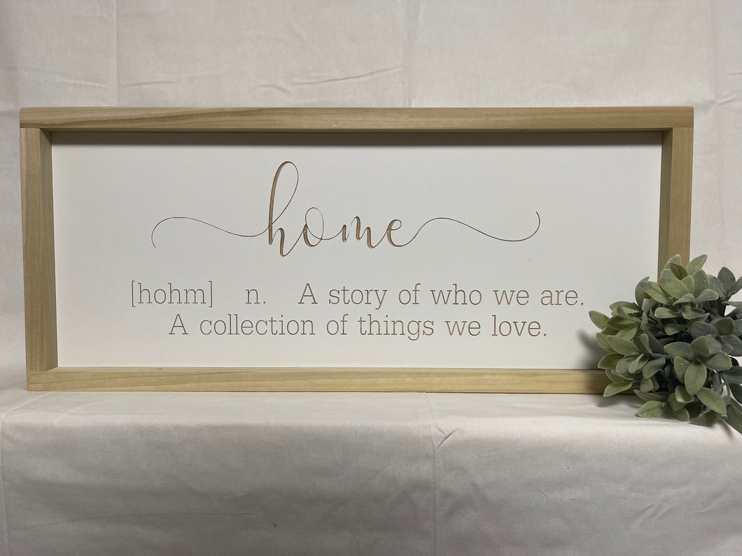 Home Definition 9X23 Wood Sign