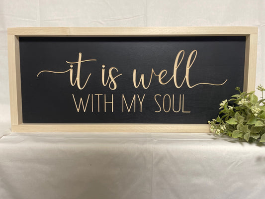 It Is Well 9X23 Wood Sign