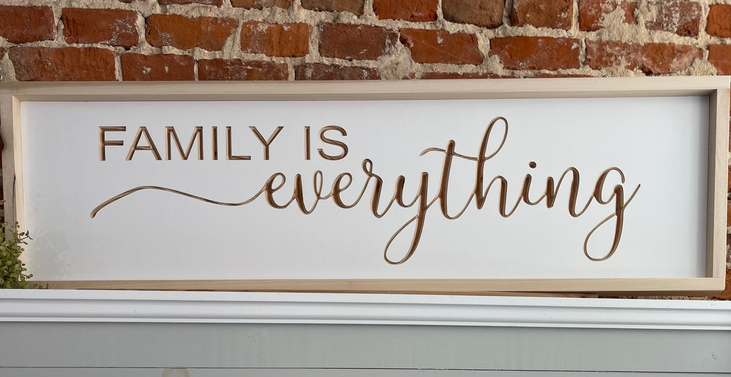 Family Is Everything 11X42 Wood Sign