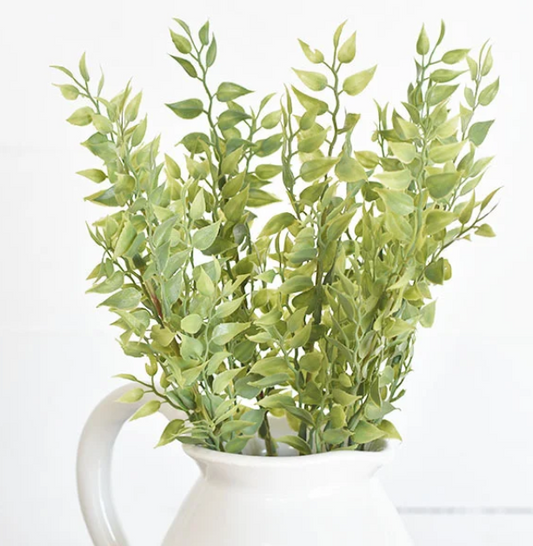 PD PDCH070 7 Stem Leaf Bush 16" Greenery