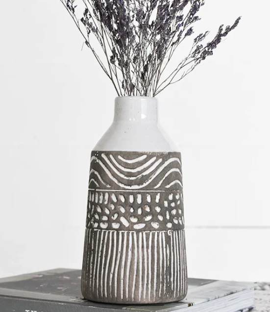 PD PDPH1799 7.5" Triple Pattern Vase