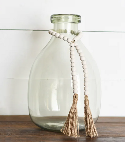 PD HXRS04 28" Washed Bead Garland With Tassel