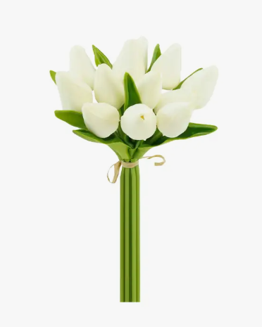 FR 1 Dozen Real Touch Tulip Bud bouquet 10.5
