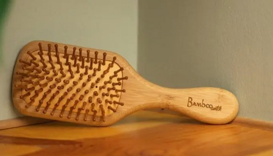 Bamboo Paddle Hairbrush 8"