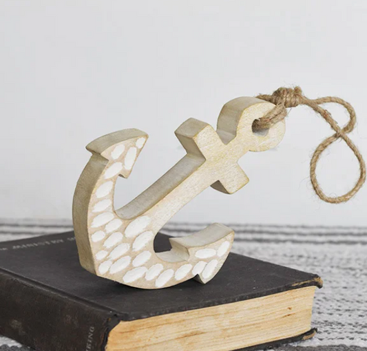 PD PDNC088 Hanging Carved Wood Anchor