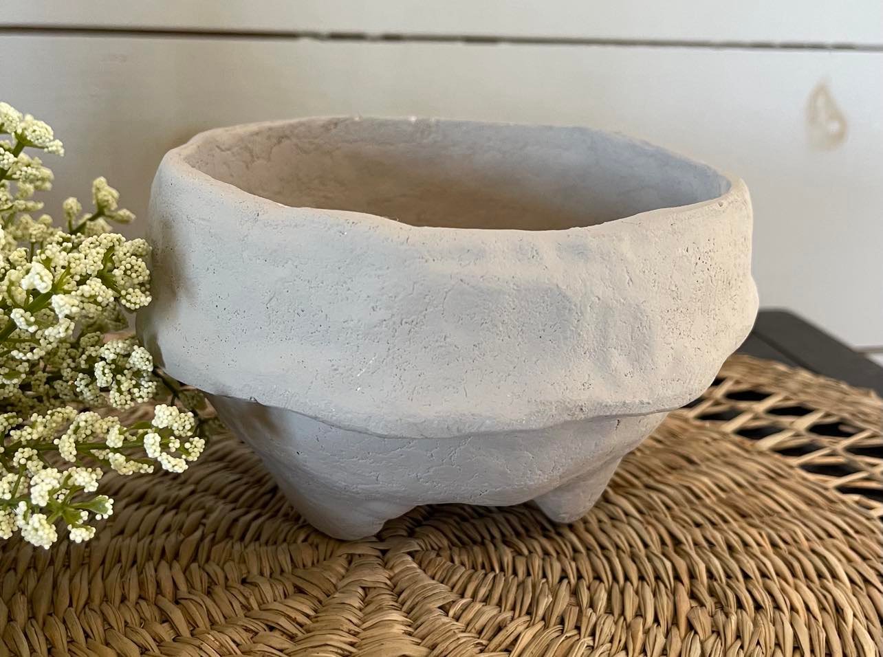 SB L5869 Paper Mache Bowl Gray